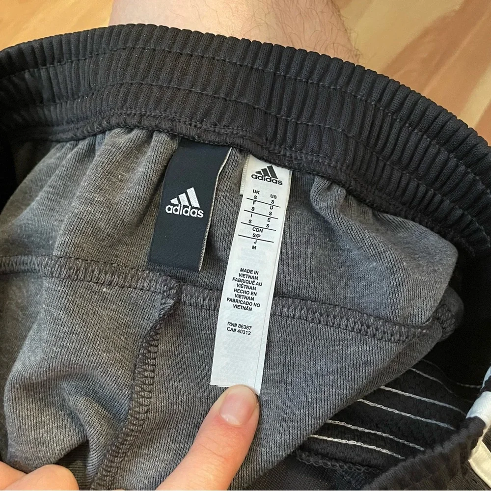 Adidas Carbon Gray  Track Snap Stripe Pants Size Small Streetwear Y2K 90s Retro
